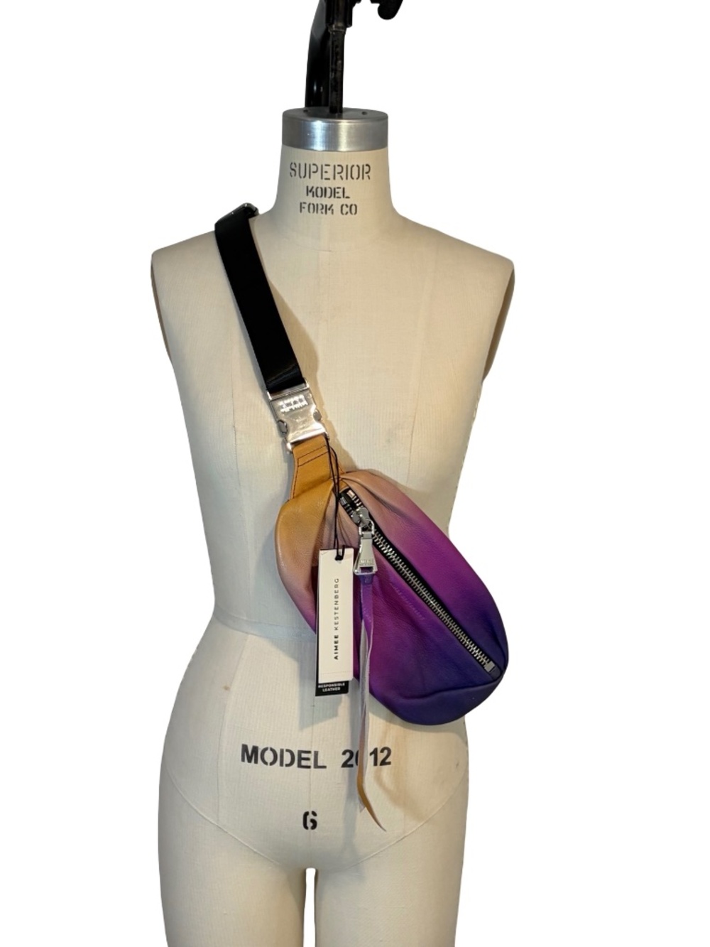 NWT Aimee Kestenberg Milan Convertible Belt Bag Leather Island Ombre MSRP: $125